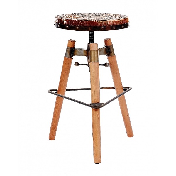 Barstool Oldy/W-R - Μέταλλο - 44x44x70 cm