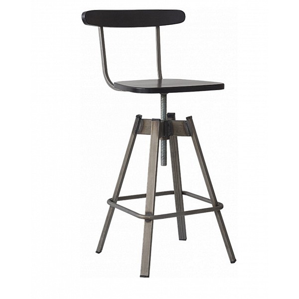 Barstool Turku-S-W - Μέταλλο - 49x44x97 cm