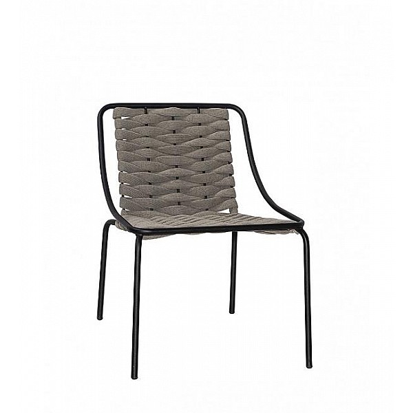 Oyster/L-Web Lounge Chair - Μέταλλο - 65x58x74 cm