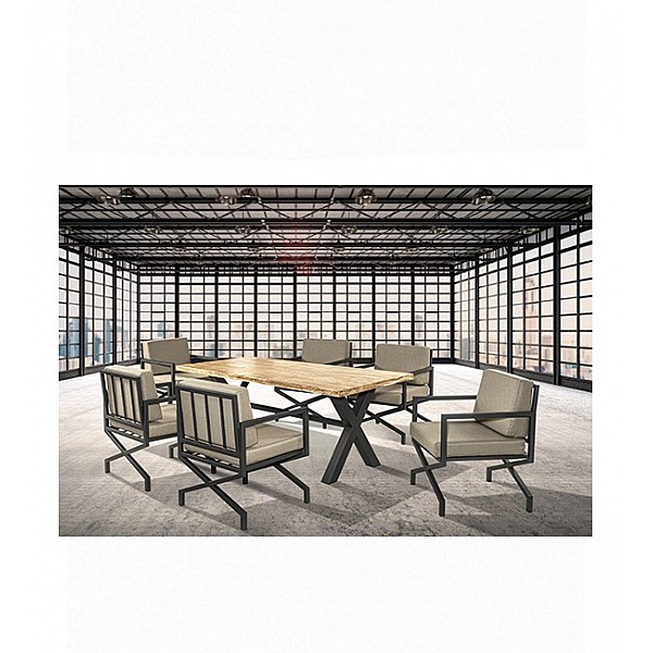 Jolie/P+ X-Fir Table Dining Set SPECIAL - Μέταλλο