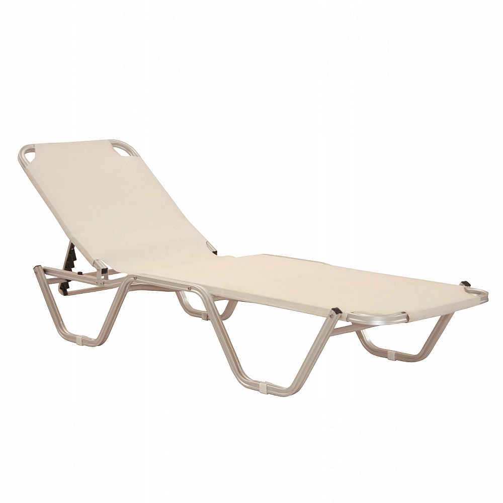 Sun-Lounger Cover Textilene Double Colored white-Brown