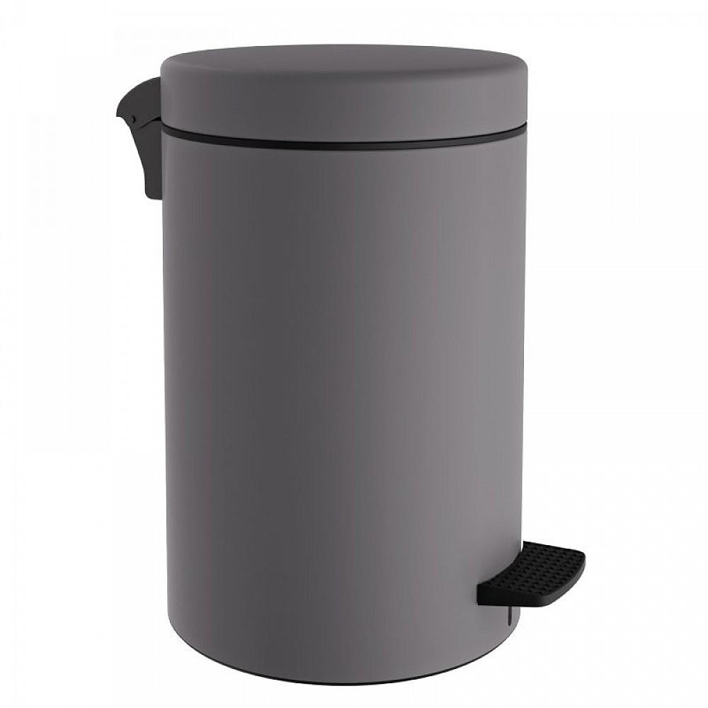 Χαρτοδοχείο 12 Lit, Soft Close - Matt Concrete Grey, Pam & Co, Ø25 x H40 (cm), 12-090-163 Χαρτοδοχείο 12 Lit, Soft Close - Matt Concrete Grey, Pam & Co, Ø25 x H40 (cm), 12-090-163
