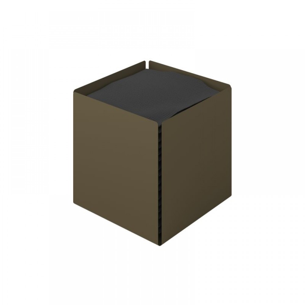 Θήκη Χαρτομάντηλων Κύβος - Matt Light Bronze, Pam & Co, W13 x D13 x H13 (cm), 123-963 Θήκη Χαρτομάντηλων Κύβος - Matt Light Bronze, Pam & Co, W13 x D13 x H13 (cm), 123-963