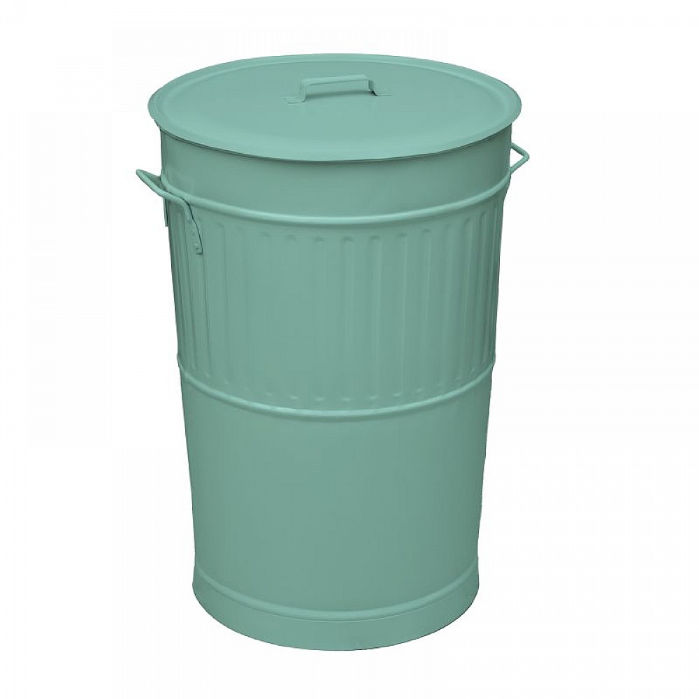 Κάδος Απορριμμάτων Retro 100Lit - Matt Turquoise, Pam & Co, Ø48 x H68 (cm), 4868-913 Κάδος Απορριμμάτων Retro 100Lit - Matt Turquoise, Pam & Co, Ø48 x H68 (cm), 4868-913