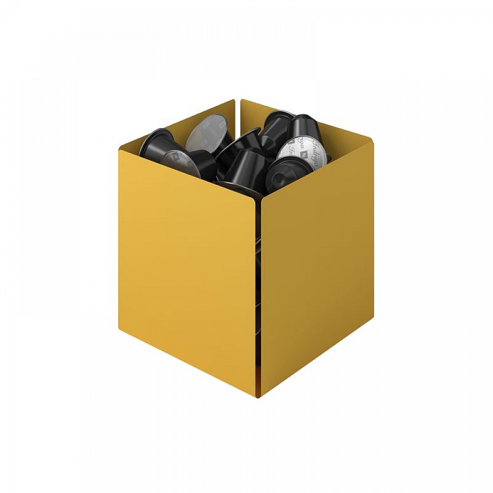 Θήκη για Κάψουλες - Matt Yellow, Pam & Co, W13 x D13 x H13 (cm), 116-603 Θήκη για Κάψουλες - Matt Yellow, Pam & Co, W13 x D13 x H13 (cm), 116-603