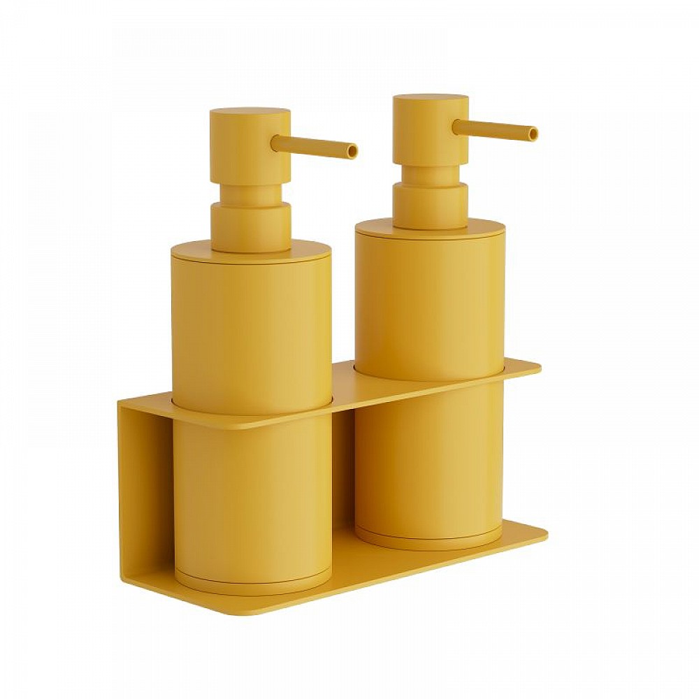 Επιτοίχιο Διπλό Dispenser Επαγγελματικό - Matt Yellow, Pam & Co, W17 x D7 x H19 (cm), 83-603 Επιτοίχιο Διπλό Dispenser Επαγγελματικό - Matt Yellow, Pam & Co, W17 x D7 x H19 (cm), 83-603