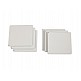 Σουβέρ (6pcs) - Λευκό Ματ, Matt White, Pam & Co, (W)10 x (D)10 x (H)0.3cm, 10-10-033