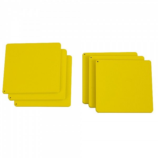 Σουβέρ (6pcs) - Ματ Κίτρινο, Matt Yellow, Pam & Co, (W)10 x (D)10 x (H)0.3cm, 10-10-603