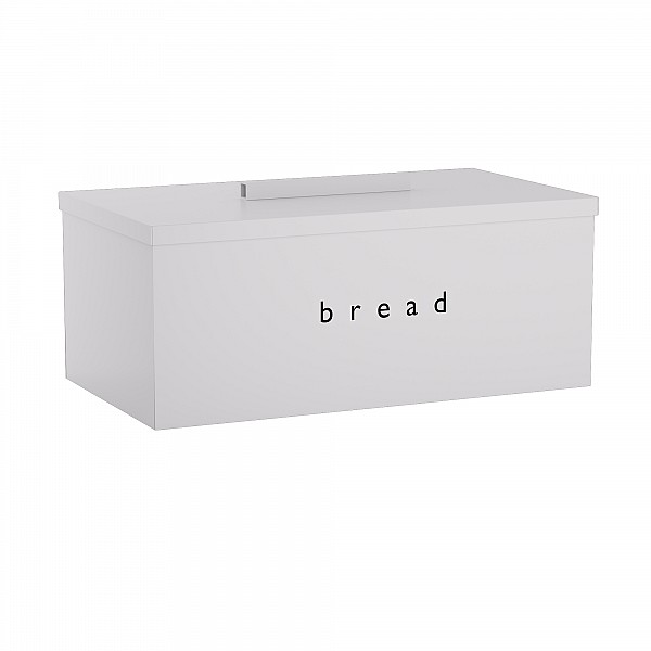 Ψωμιέρα – Λευκή Ματ, Matt White, Pam & Co, (W)40cm x (D)22cm x (H)16cm, 402216-033