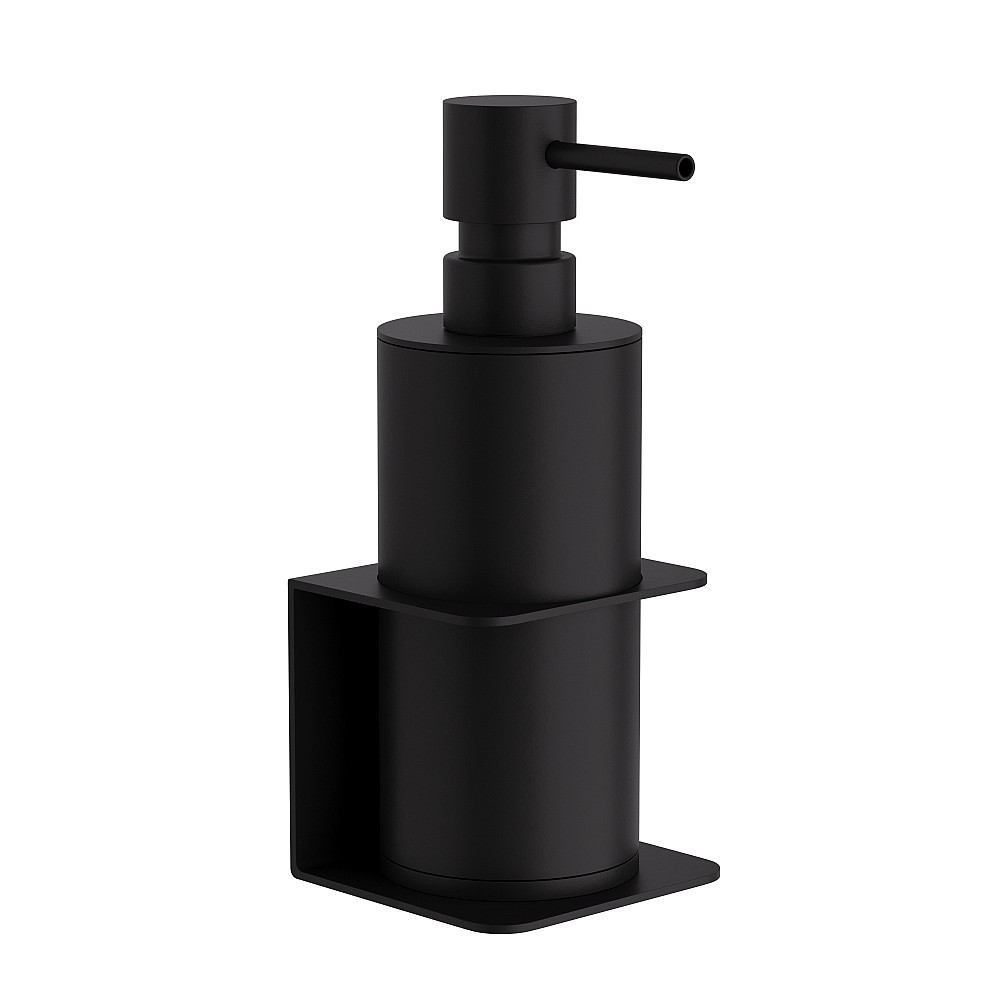 Επιτοίχιο Dispenser - Matt Black, Pam & Co, W7,5 x D7 x H19 (cm), 81-403