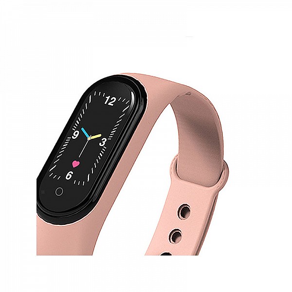 Ρολόι Fitness Tracker με Πιεσόμετρο και Μετρητή Καρδιακών Παλμών Smart Band M5 Χρώματος Ροζ SPM M5-Smart-Pinksand