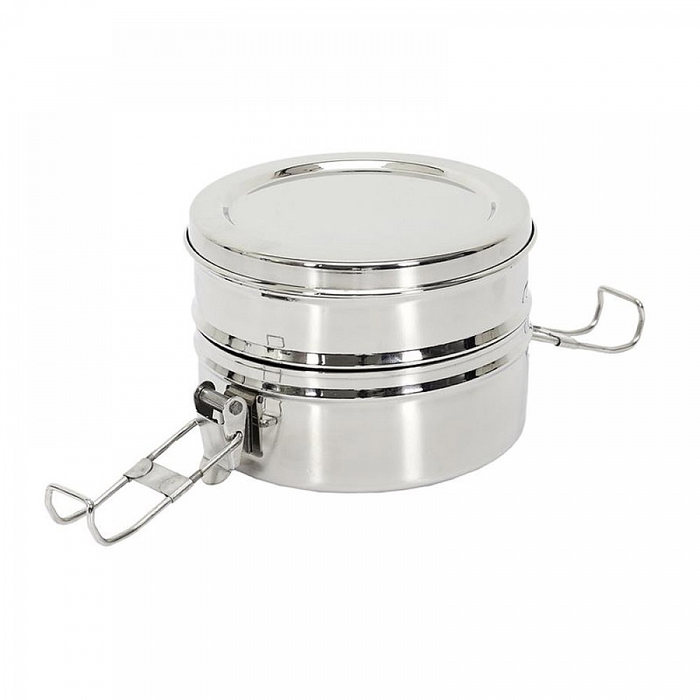 Μεταλλικό Φαγητοδοχείο - Lunch Box 2 Επιπέδων από Ανοξείδωτο Ατσάλι 14 x 13 x 10 cm Cook Concept KA4803 Μεταλλικό Φαγητοδοχείο - Lunch Box 2 Επιπέδων από Ανοξείδωτο Ατσάλι 14 x 13 x 10 cm Cook Concept KA4803