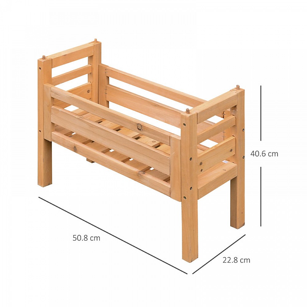 Ξύλινη Ζαρντινιέρα με 3 Θέσεις 50.8 x 22.8 x 40.6 cm Outsunny 845-351YL