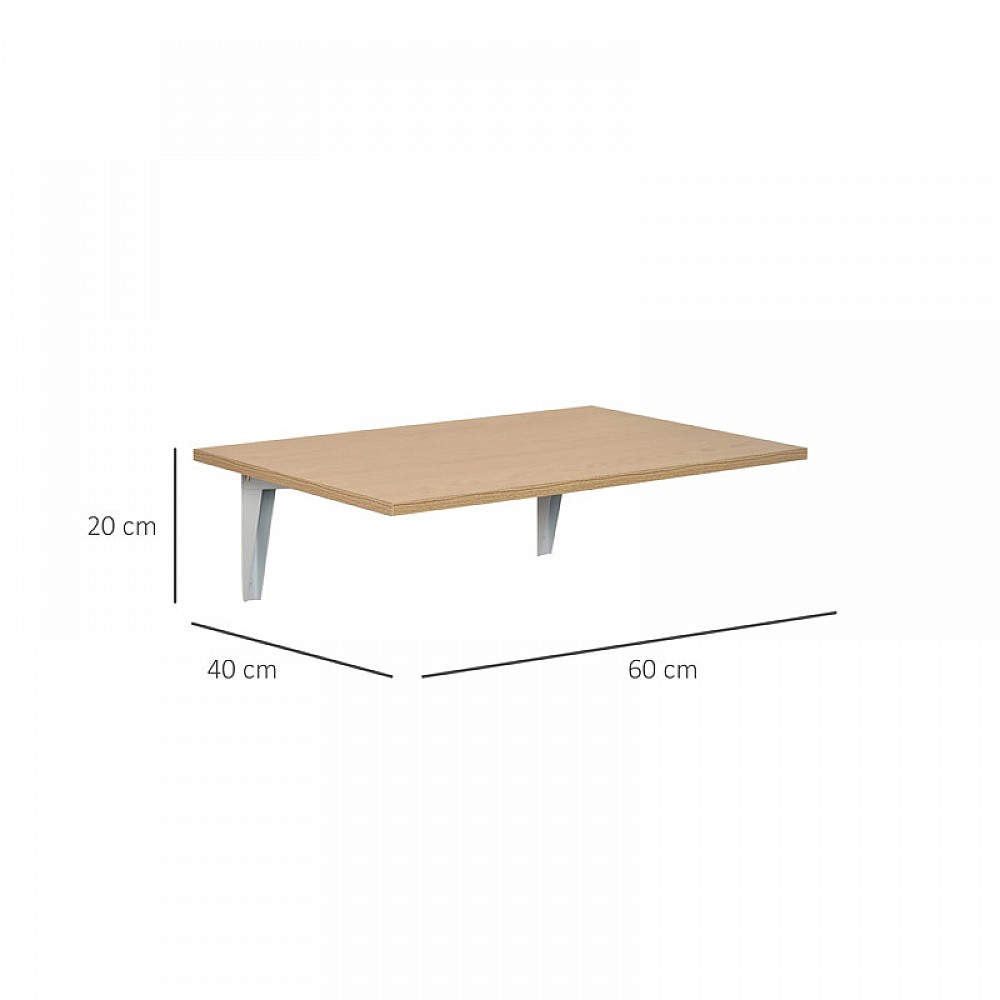 Ξύλινο Πτυσσόμενο Επιτοίχιο Τραπέζι 60 x 40 x 20 cm HOMCOM 833-179 Ξύλινο Πτυσσόμενο Επιτοίχιο Τραπέζι 60 x 40 x 20 cm HOMCOM 833-179