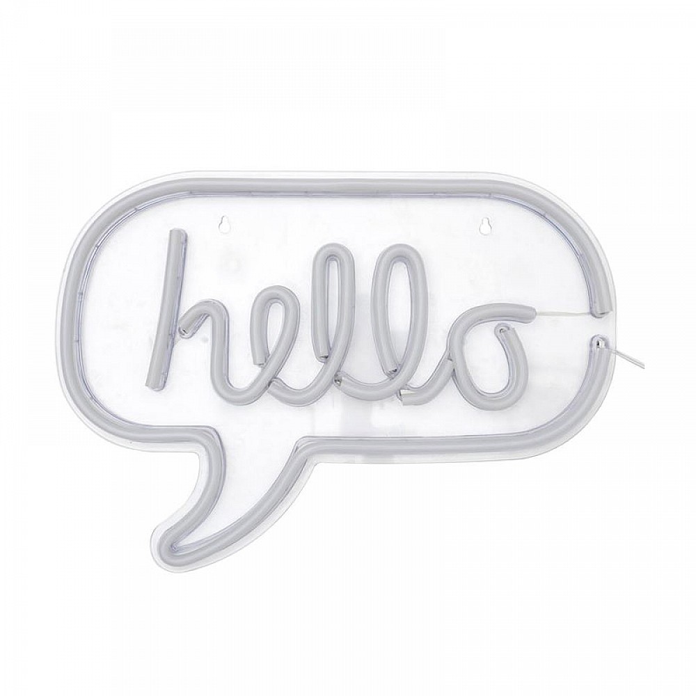 Διακοσμητικό Φωτιστικό Neon Hello 43 x 2 x 31 cm Home Deco Factory LA10425