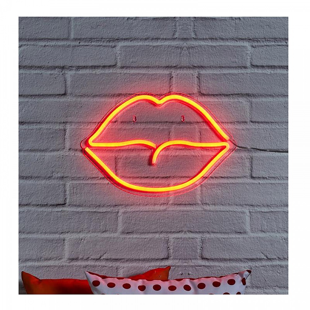 Διακοσμητικό Φωτιστικό Neon Mouth 43 x 2 x 28 cm Home Deco Factory LA10426