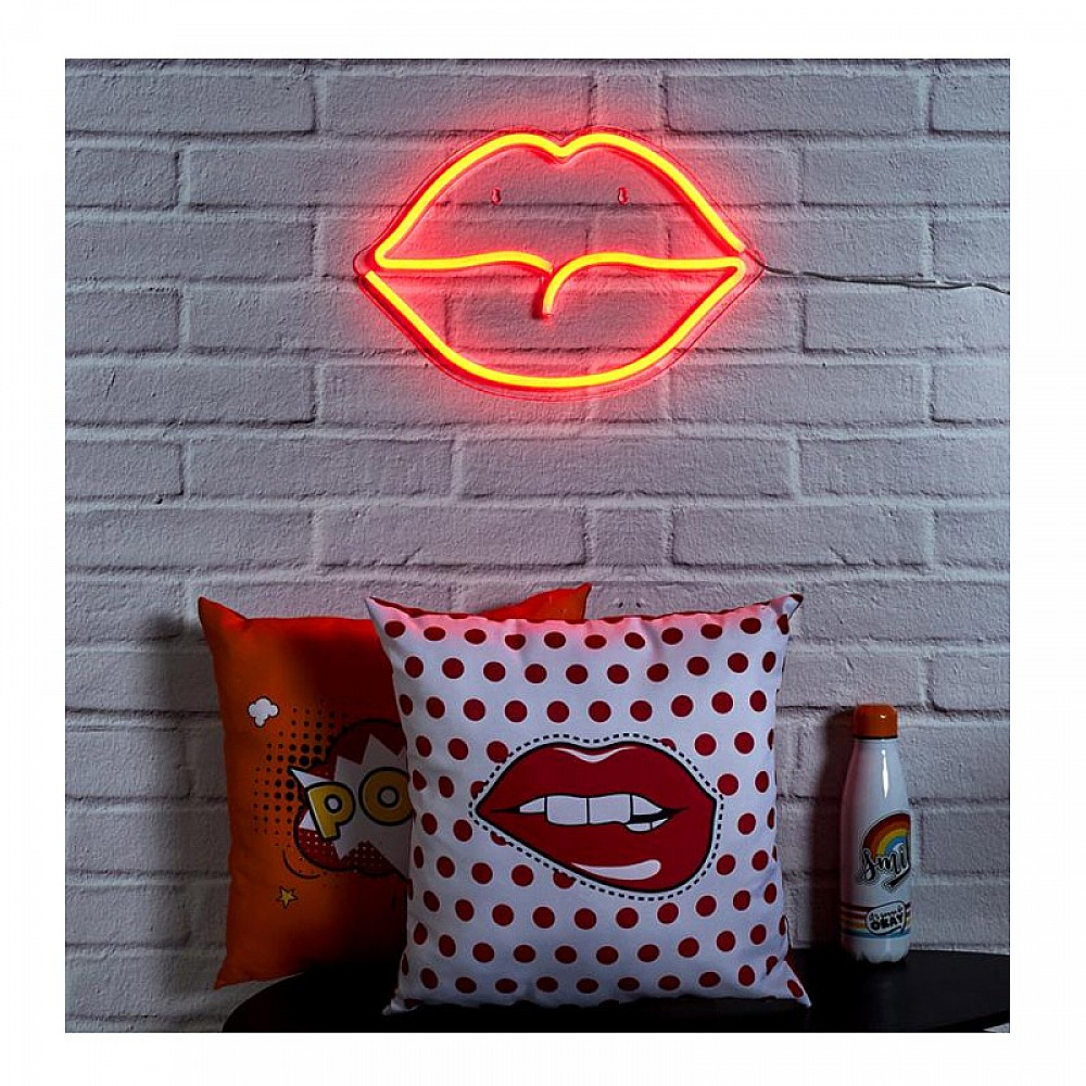 Διακοσμητικό Φωτιστικό Neon Mouth 43 x 2 x 28 cm Home Deco Factory LA10426