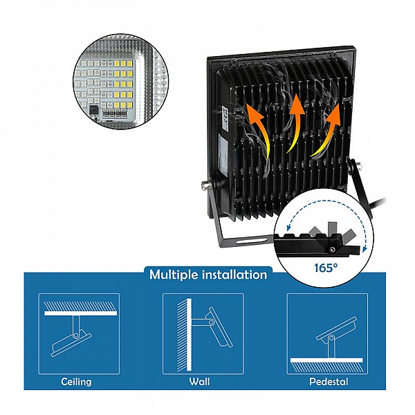 Προβολέας με RGB LED Φωτισμό και Τηλεχειριστήριο 30 W Bakaji 8057711887736