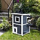 PawHut Outdoor Pet Kennel 2 Επιπέδων Ανοιγόμενο Ξύλο Γκρι και Λευκό 51 x 51 x 81,3 cm PawHut Outdoor Pet Kennel 2 Επιπέδων Ανοιγόμενο Ξύλο Γκρι και Λευκό 51 x 51 x 81,3 cm