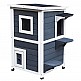PawHut Outdoor Pet Kennel 2 Επιπέδων Ανοιγόμενο Ξύλο Γκρι και Λευκό 51 x 51 x 81,3 cm PawHut Outdoor Pet Kennel 2 Επιπέδων Ανοιγόμενο Ξύλο Γκρι και Λευκό 51 x 51 x 81,3 cm