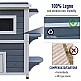 PawHut Outdoor Pet Kennel 2 Επιπέδων Ανοιγόμενο Ξύλο Γκρι και Λευκό 51 x 51 x 81,3 cm PawHut Outdoor Pet Kennel 2 Επιπέδων Ανοιγόμενο Ξύλο Γκρι και Λευκό 51 x 51 x 81,3 cm