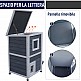 PawHut Outdoor Pet Kennel 2 Επιπέδων Ανοιγόμενο Ξύλο Γκρι και Λευκό 51 x 51 x 81,3 cm PawHut Outdoor Pet Kennel 2 Επιπέδων Ανοιγόμενο Ξύλο Γκρι και Λευκό 51 x 51 x 81,3 cm