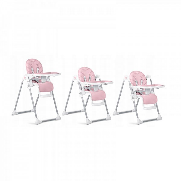Παιδικό Κάθισμα Φαγητού 3 σε 1 με Μεταλλικό Σκελετό Χρώματος Ροζ Nukido Tulo