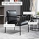 Πολυθρόνα κρεβατοκάμαρας με ταπετσαρία HOMCOM Industrial Style, PU Δερματίνη και Ατσάλι, 60x59x78cm, Μαύρο Πολυθρόνα κρεβατοκάμαρας με ταπετσαρία HOMCOM Industrial Style, PU Δερματίνη και Ατσάλι, 60x59x78cm, Μαύρο