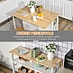 HOMCOM Kitchen Island με πτυσσόμενο πάγκο και 2 ράφια από ξύλο και ατσάλι, 120x76x91,5 cm, Λευκό