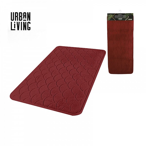 Χαλάκι Μπάνιου από Memory Foam 50 x 120 cm Χρώματος Μπορντό Barney’s Urban Living 24595