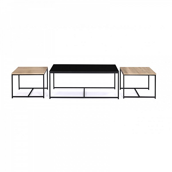 Σετ Μεταλλικά Τραπέζια Σαλονιού Nesting 113 x 60 x 45 cm 3 τμχ Manhattan Idomya 30088805