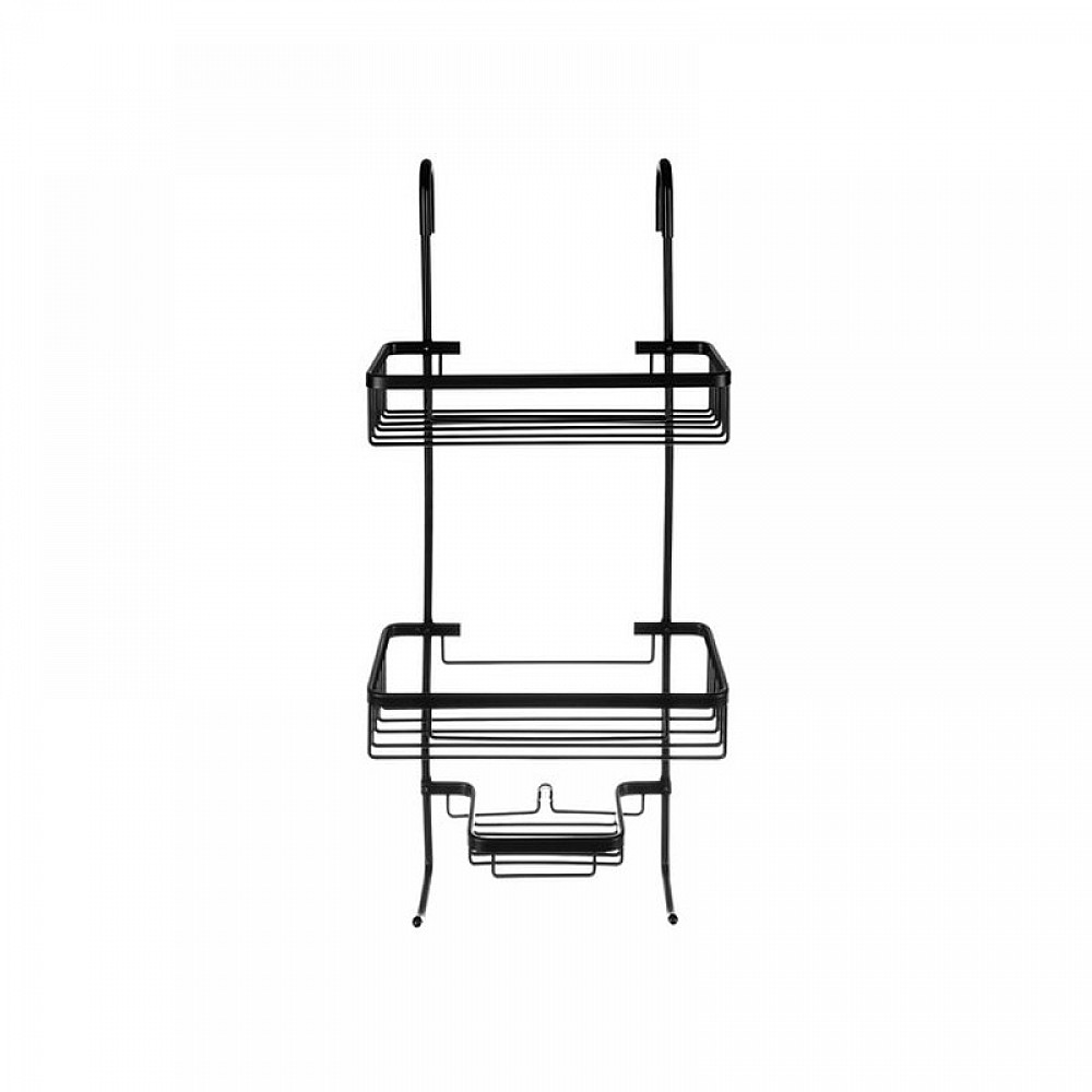 Μεταλλική Κρεμαστή Ραφιέρα Μπάνιου 3 Επιπέδων 28.5 x 14 x 63 cm Χρώματος Μαύρο Malatec 16723