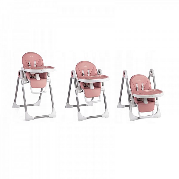 Παιδικό Κάθισμα Φαγητού 3 σε 1 με Μεταλλικό Σκελετό Χρώματος Ροζ Nukido Belo