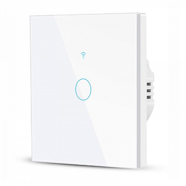 Χωνευτός Διακόπτης Τοίχου Wi-Fi Smart Switch για Έλεγχο Φωτισμού με Ένα Πλήκτρο Αφής Rovo FN1C