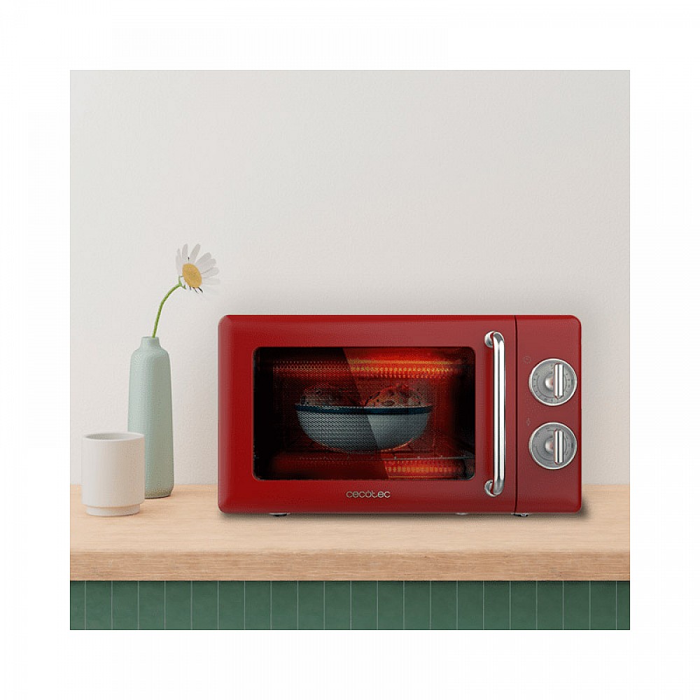 Φούρνος Μικροκυμάτων με Γκριλ 20 Lt 700 W Cecotec ProClean 3110 Retro Red CEC-01710