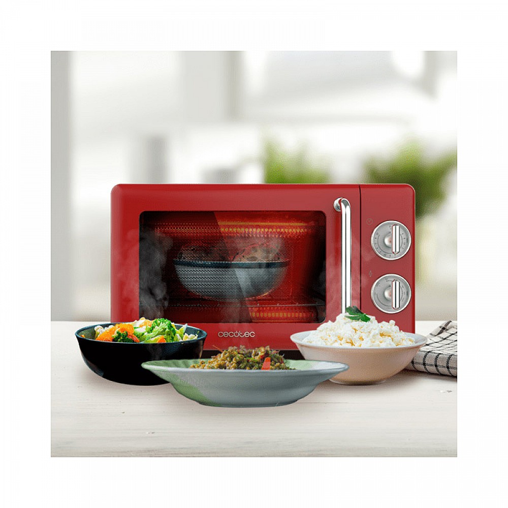 Φούρνος Μικροκυμάτων με Γκριλ 20 Lt 700 W Cecotec ProClean 3110 Retro Red CEC-01710