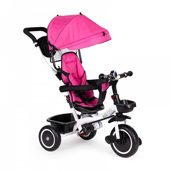 Τρίκυκλο Παιδικό Ποδήλατο - Καρότσι Χρώματος Ροζ Ecotoys YM-BT-2-Pink