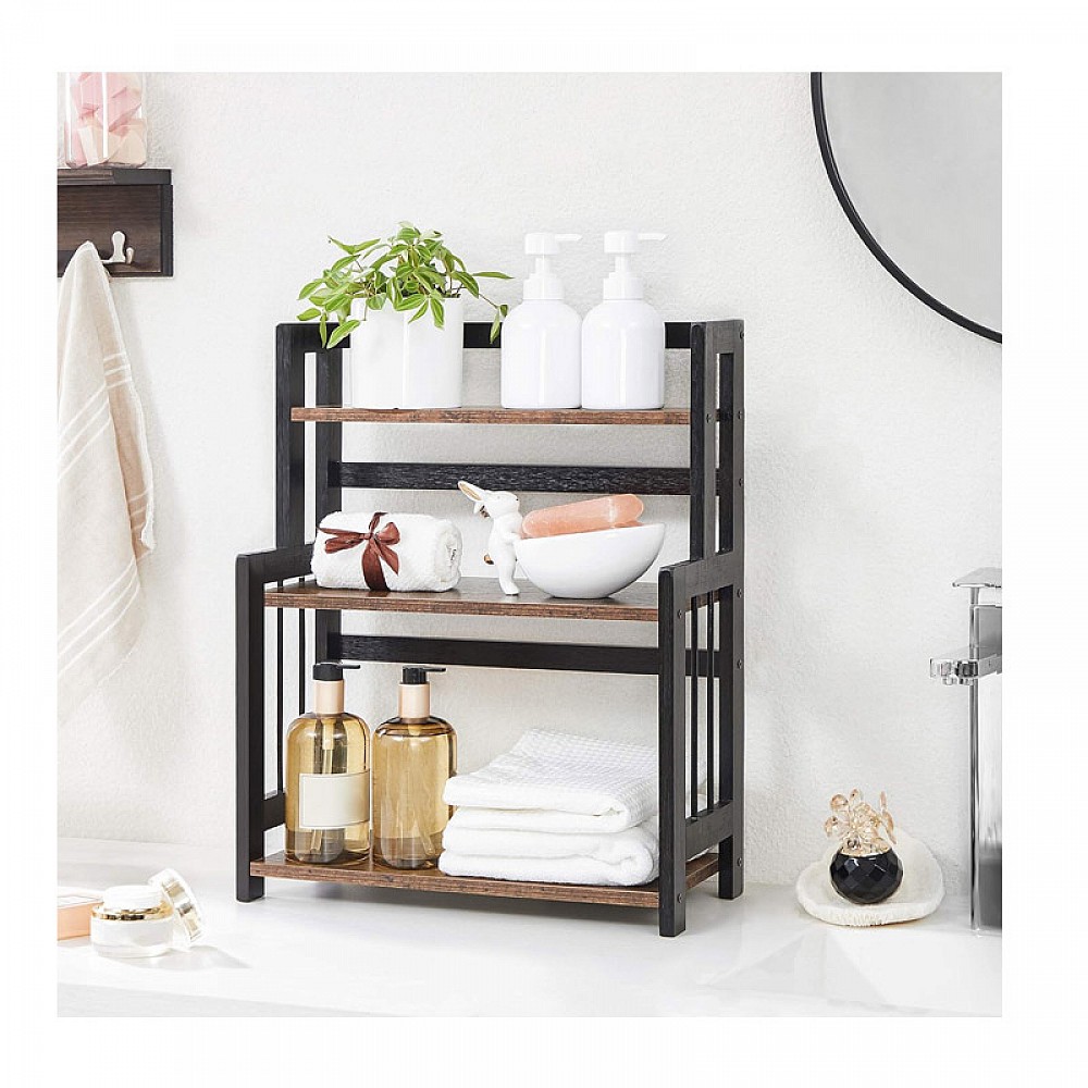 Ξύλινη Ραφιέρα από Μπαμπού με 3 Ράφια 41 x 18 x 53 cm Songmics OFS047B01 Ξύλινη Ραφιέρα από Μπαμπού με 3 Ράφια 41 x 18 x 53 cm Songmics OFS047B01