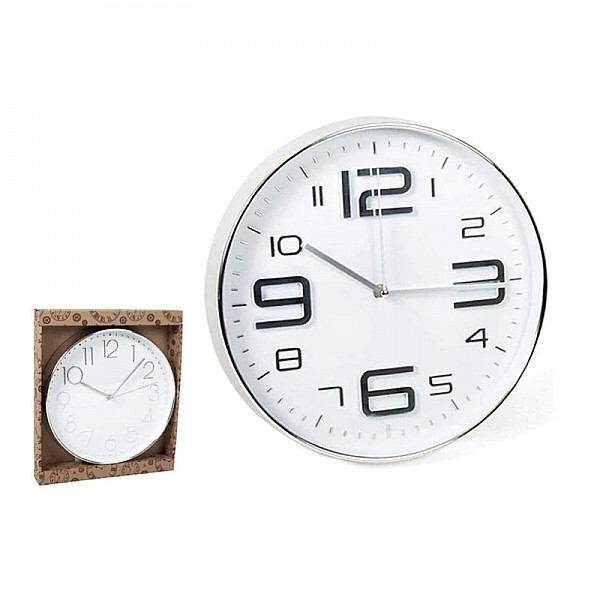 Πλαστικό Ρολόι Τοίχου 30.5 cm Bakaji 02814906