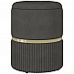 HOMCOM Storage Pouf 120 kg max για Σαλόνι, Είσοδο και Υπνοδωμάτιο, σε πολυεστέρα, 36x36x44 cm, Γκρι