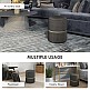 HOMCOM Storage Pouf 120 kg max για Σαλόνι, Είσοδο και Υπνοδωμάτιο, σε πολυεστέρα, 36x36x44 cm, Γκρι