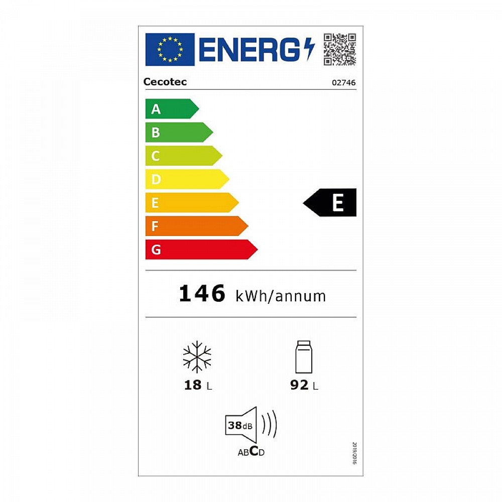 Ηλεκτρικό Mini Ψυγείο 110 Lt Cecotec Bolero CoolMarket TT Origin 110 Black E CEC-02748