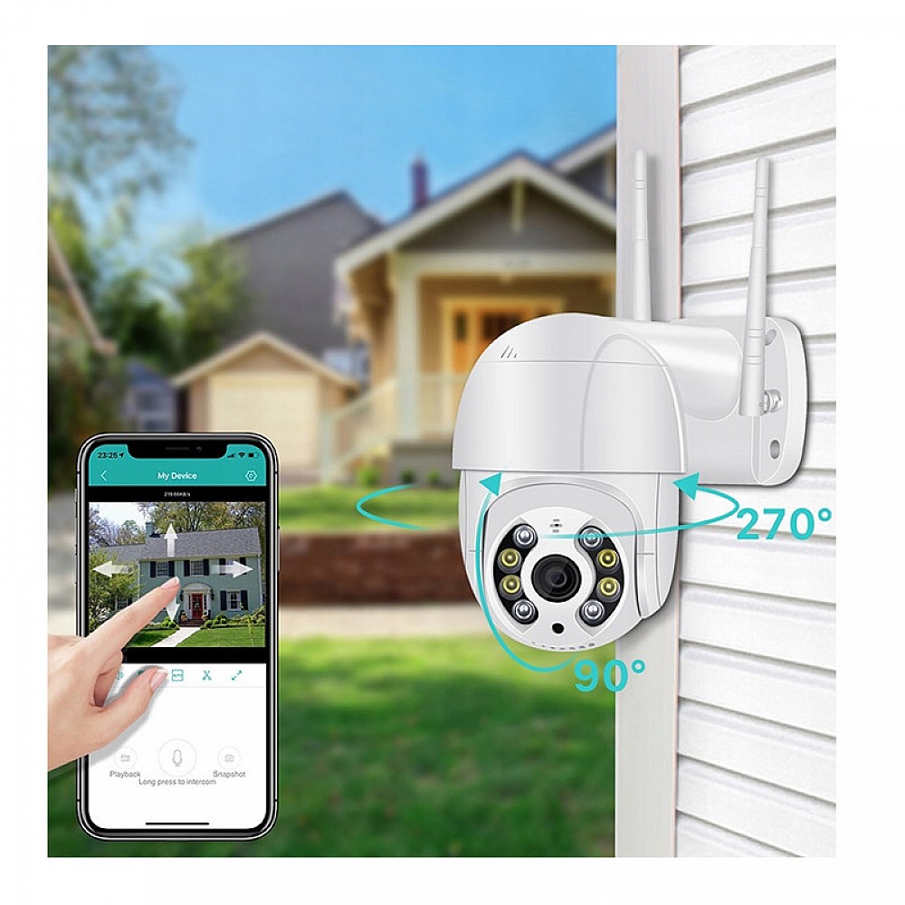 Περιστρεφόμενη Κάμερα Παρακολούθησης Full HD WiFi με Μικρόφωνο Verk Group 5907451330425 Περιστρεφόμενη Κάμερα Παρακολούθησης Full HD WiFi με Μικρόφωνο Verk Group 5907451330425