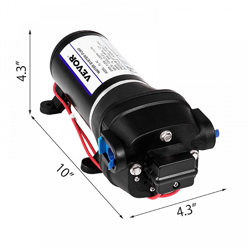 Αυτόματη Αντλία Νερού Διαφράγματος Υψηλής Πίεσης 40 PSI 12V VEVOR FL-40GMB12V000001V0