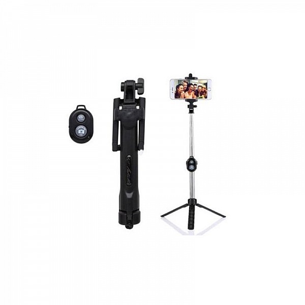 Selfie Stick με Bluetooth και Τηλεχειριστήριο SPM Monopod-Black