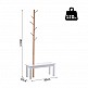 Ξύλινος Καλόγερος με Πάγκο 80 x 30 x 180 cm HOMCOM 831-223 Ξύλινος Καλόγερος με Πάγκο 80 x 30 x 180 cm HOMCOM 831-223