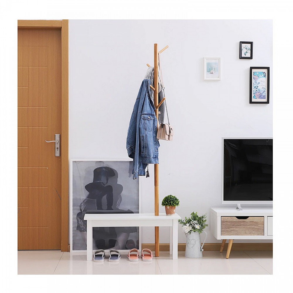 Ξύλινος Καλόγερος με Πάγκο 80 x 30 x 180 cm HOMCOM 831-223 Ξύλινος Καλόγερος με Πάγκο 80 x 30 x 180 cm HOMCOM 831-223