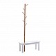 Ξύλινος Καλόγερος με Πάγκο 80 x 30 x 180 cm HOMCOM 831-223 Ξύλινος Καλόγερος με Πάγκο 80 x 30 x 180 cm HOMCOM 831-223