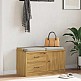 vidaXL Ξύλινο Παγκάκι Χωλ με Αποθηκευτικό Χώρο και Φινίρισμα Καρυδιάς 87x40x50 cm 4010464