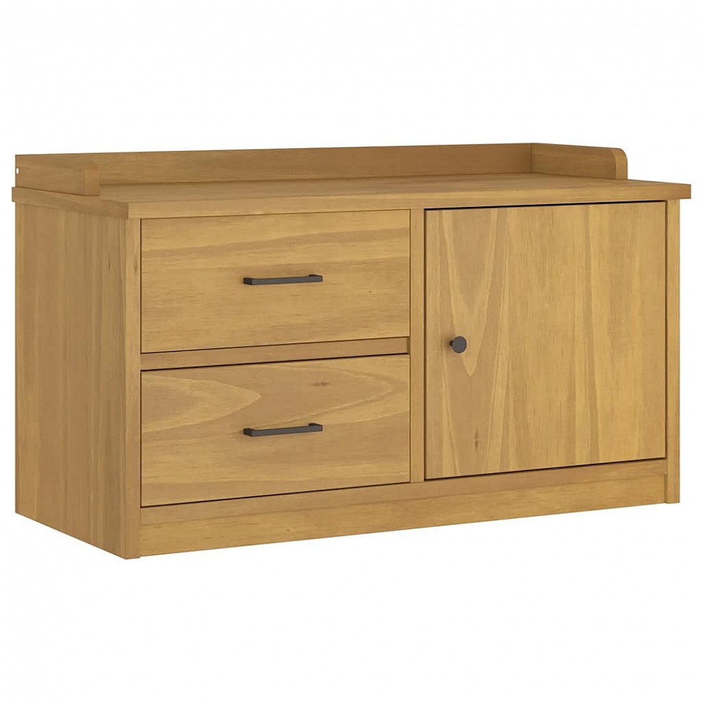 vidaXL Ξύλινο Παγκάκι Χωλ με Αποθηκευτικό Χώρο και Φινίρισμα Καρυδιάς 87x40x50 cm 4010464